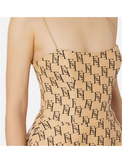 Jacquard raffia minidress ELISABETTA FRANCHI | AB64142E2.BD9